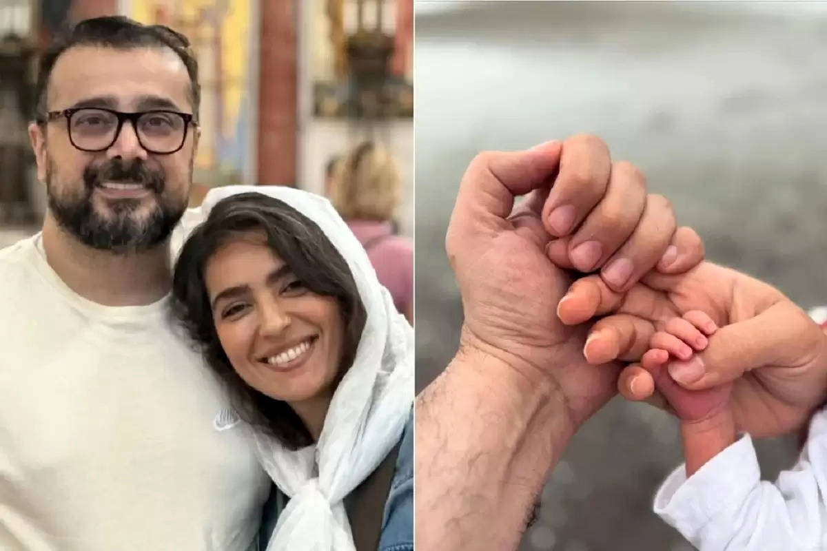 سپند امیرسلیمانی در کنار مونا کرمی؛ تولد فرزندشان با یک تصویر ماندگار